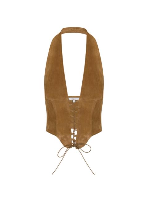 miaou MARA CORSET - TAN SUEDE