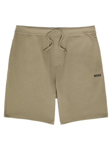 BOSS Boss Logo-embroidered Waffle Shorts