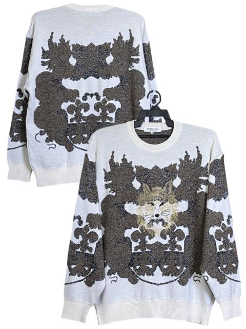 Other Designers Japanese Brand - vintage japanese HOMME LIBRE wolf embroidered knit sweats