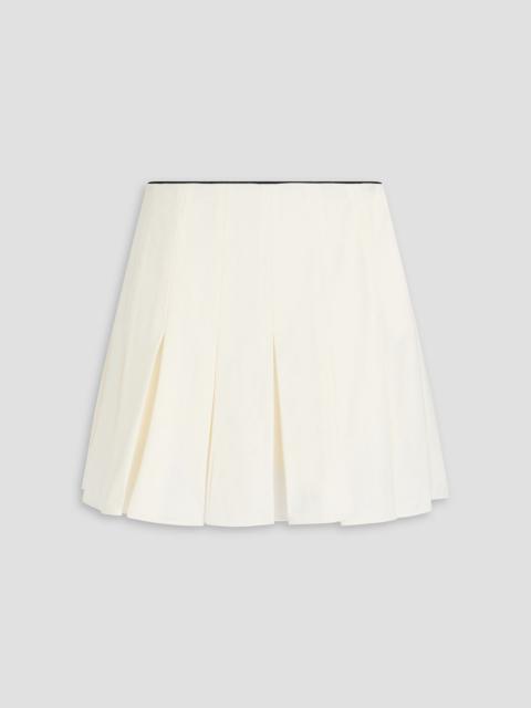 maje Pleated jersey mini skirt