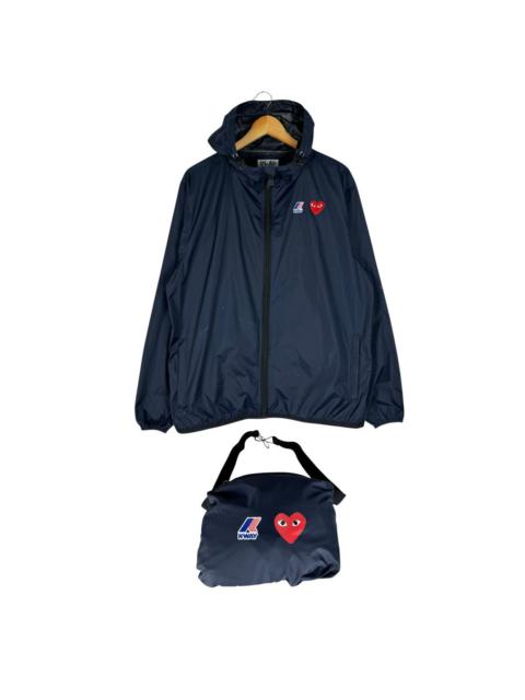 Comme Des Garçons 🔥CDG PLAY X KWAY HOODIE WINDBREAKER JACKET