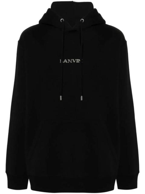 LANVIN OVERSIZED EMBROIDERED HOODIE CLOTHING