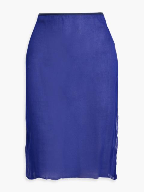 Dries Van Noten Silk-crepon skirt
