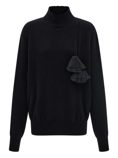 FERRAGAMO pleated-tassel sweater