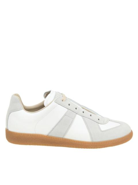 MAISON MARGIELA SUEDE AND FABRIC SNEAKERS