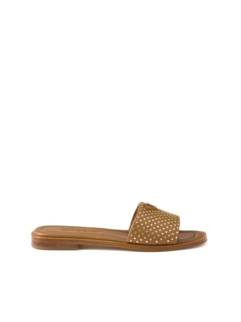 stud-embellished leather sandals