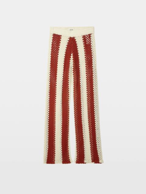 Zadig & Voltaire Pia White Crochet Pants