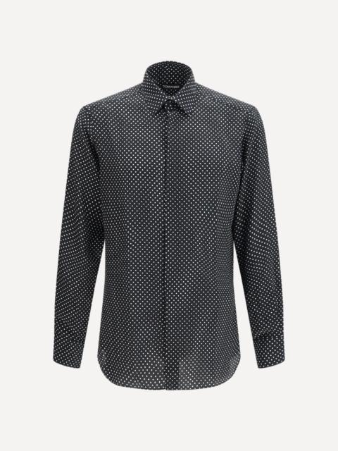 TOM FORD Crepe de Chine Polka Dot Shirt