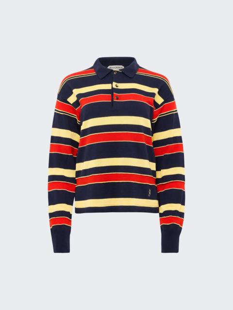 JW Anderson Knitted Rugby Polo Navy