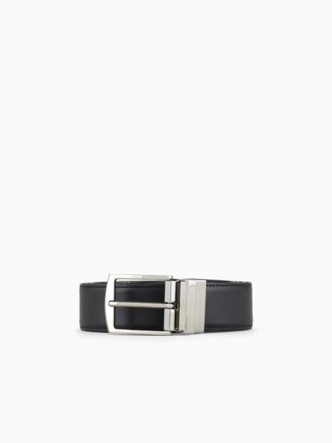 GIORGIO ARMANI REVERSIBLE LEATHER BELT