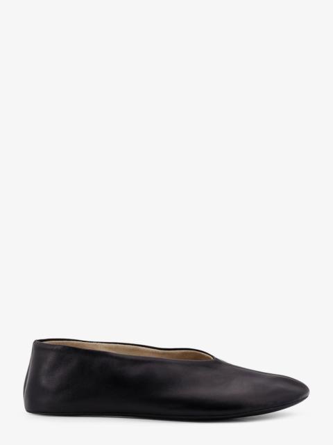 The Row The Row Stella Slipper Leather Ballerinas Black
