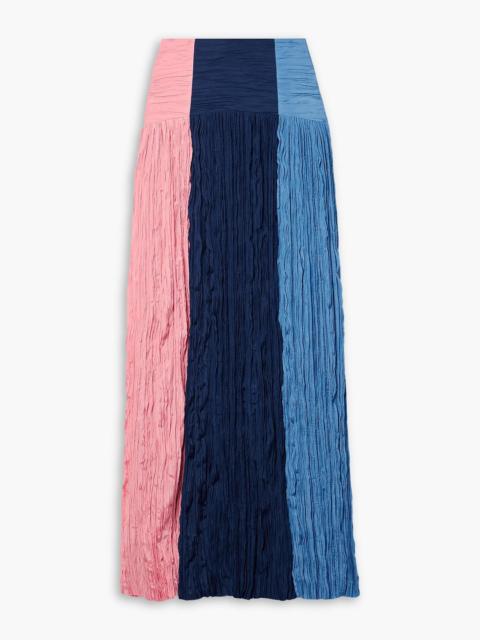 Other Designers Milo color-block crepon maxi skirt