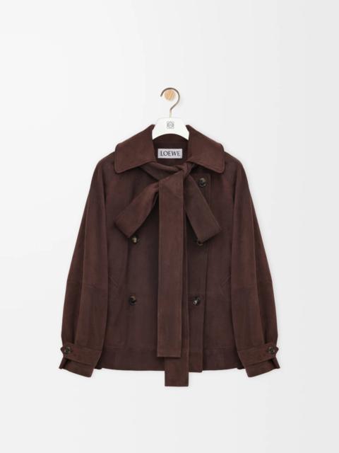 Loewe Bow jacket in suede goatskin