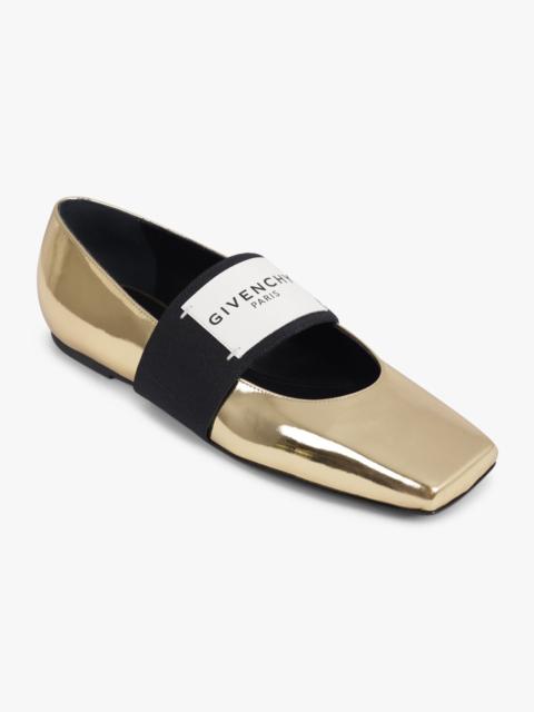 Givenchy BALLERINA FLATS WITH GIVENCHY LABEL ELASTIC | GOLDEN