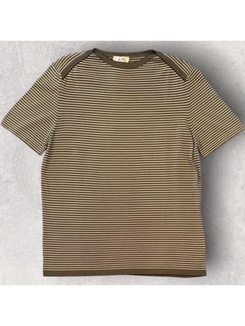 Hermès Hermes Brown Stripe T Shirt