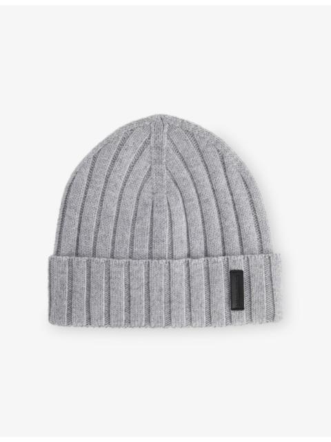 EMPORIO ARMANI Ribbed Wool and Cashmere Beanie Hat