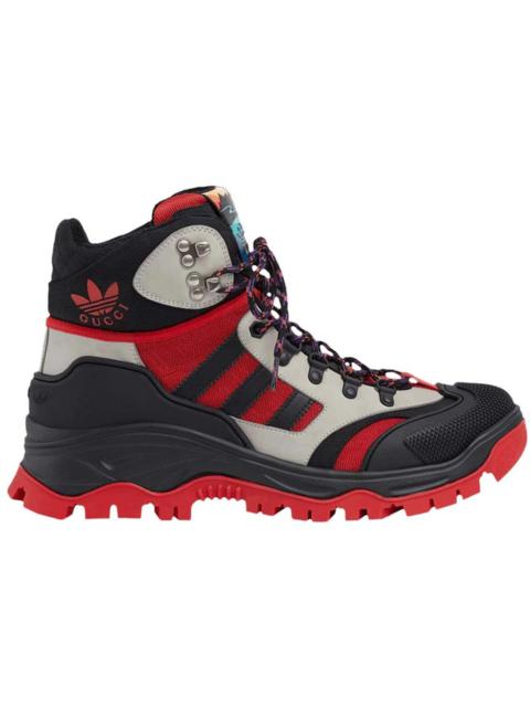 GUCCI Gucci x Adidas Laced Up Boots Black Red