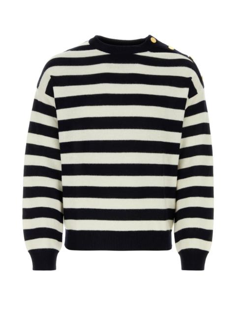 Valentino Embroidered cotton blend sweater