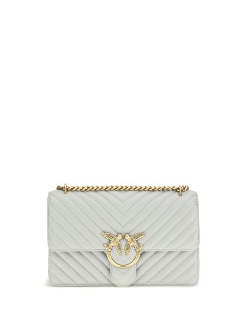 PINKO Pinko Love One Classic Shoulder Bag Grey Pearl-Antique Gold