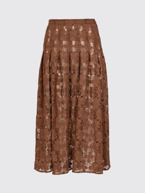 Max Mara Studio Max Mara Studio Women Floral Cotton Blend Skirt Max Mara Studio
