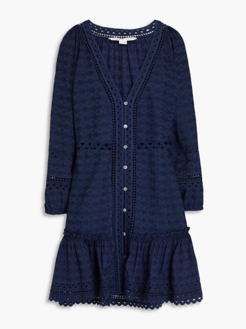 VERONICA BEARD Daeja embroidered cotton mini dress
