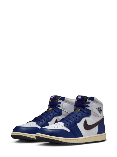 Jordan Air Jordan 1 Retro High Top Basketball Sneaker in 100 White/black at Nordstrom