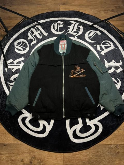 Other Designers Vintage University Embroidery Golden Gate Student Bomber