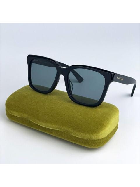 GUCCI NEW Gucci GG1175SK 002  Black Smoke Grey Square Unisex Sunglasses