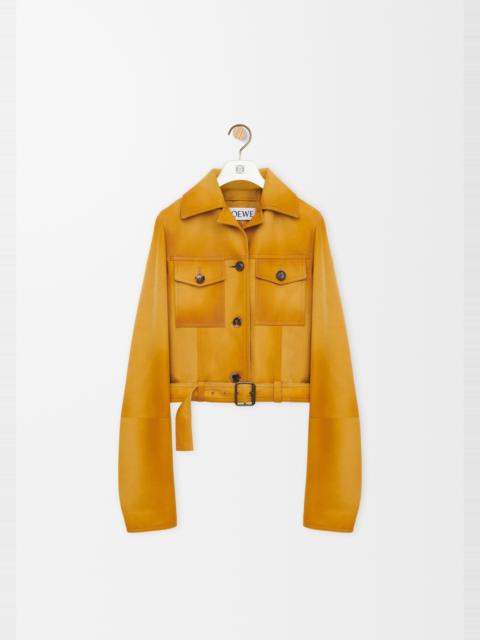 Loewe Cropped jacket in suede lambskin