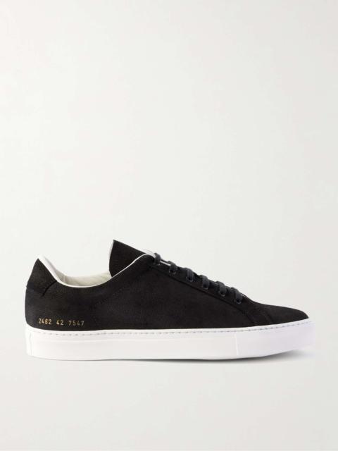 Retro Classic Suede-Trimmed Full-Grain Leather Sneakers