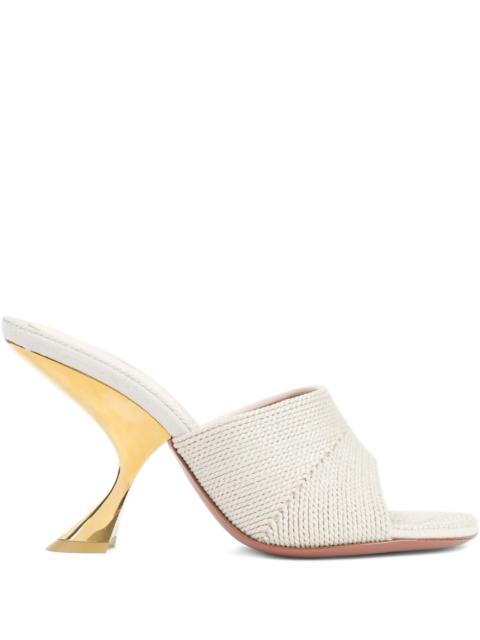 Amina Muaddi 90mm leather heeled sandals