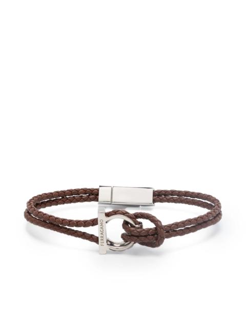 FERRAGAMO Ferragamo Braided Leather Bracelet