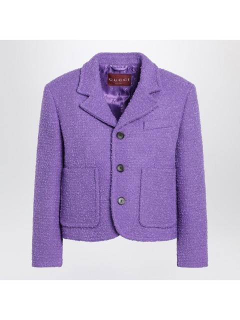 GUCCI Gucci Purple Wool And Cotton Bouclé Jacket Women