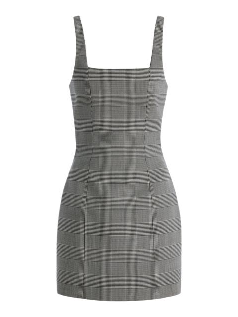 Balmain Prince of Wales Jacquard Short Dress black/white