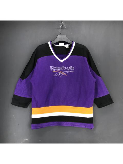 Other Designers Vintage - Vintage Reebok Colorblock V Neck Polo Rugby 3Q Sweter #S92-4