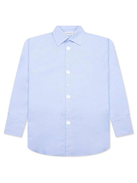 JW Anderson ENAMEL BUTTON OVERSIZED SHIRT - LIGHT BLUE