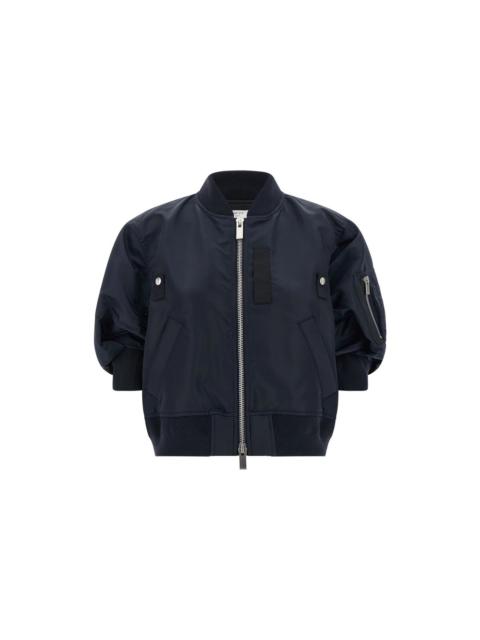 sacai SACAI 3/4 Sleeve Blue Bomber Jacket New And Authentic (Women