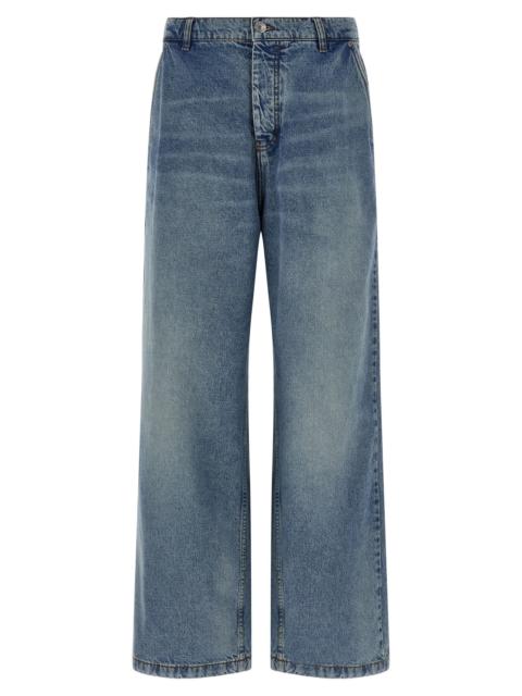 AMI Paris Wide Leg Jeans Light Blue