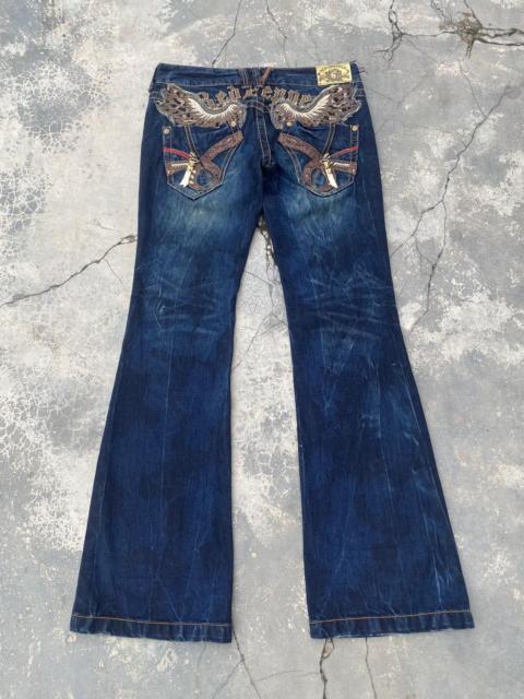 Other Designers Ed Hardy - 🔥FYE🔥 Red Pepper low rise Wings flare