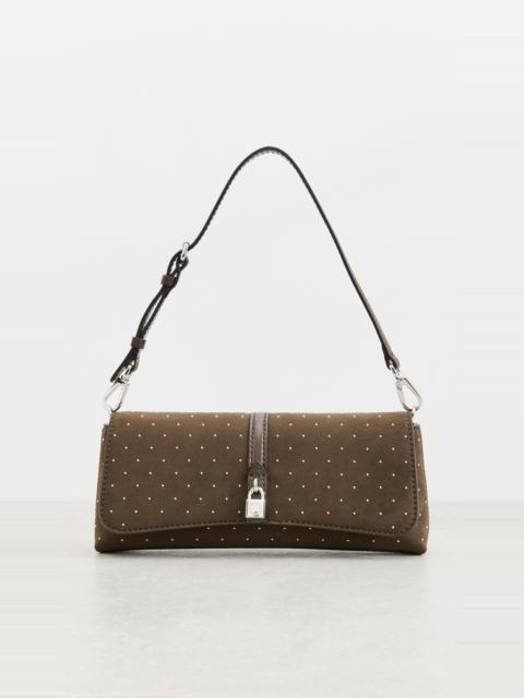 Stella McCartney Ryder Pochette Shoulder Bag In Studded Alter Suede