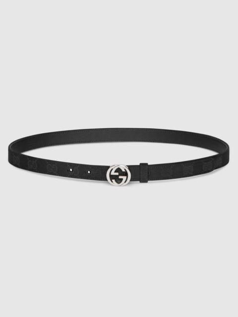 GUCCI Thin belt with Interlocking G buckle