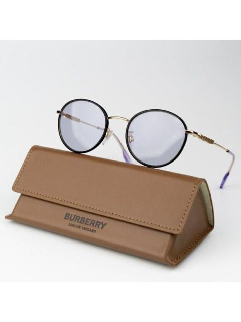 Burberry SALE! NEW Burberry BE3148D 10171A Black Lillac Oval Unisex Sunglasses BE 3148D