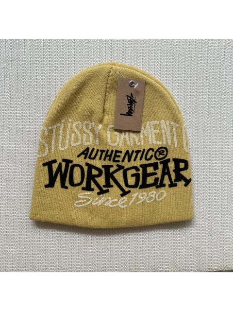Stüssy Stussy Workgear Print Skull Cap Beanie Hat / Mustard