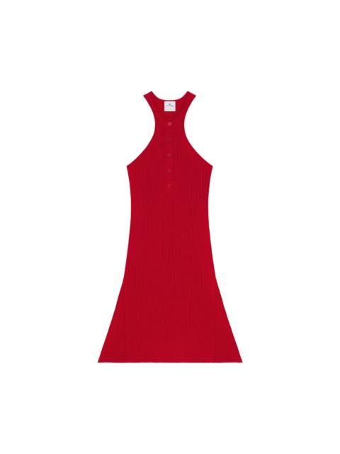 Courrèges Scuba Rib Knit Dress 'Ruby'