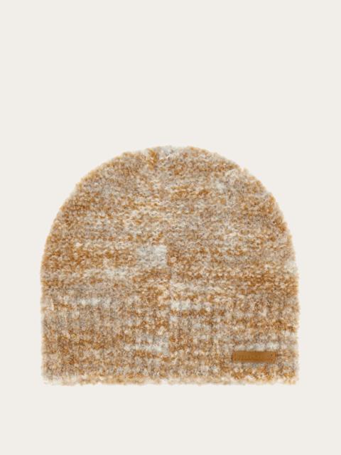 Bouclé yarn beanie