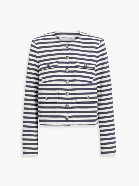 VERONICA BEARD Isa metallic striped woven jacket