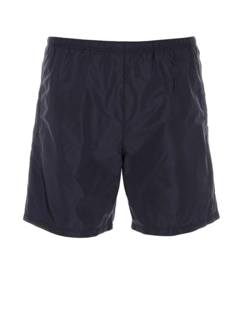 Prada Prada Men Navy Blue Nylon Swimming Shorts