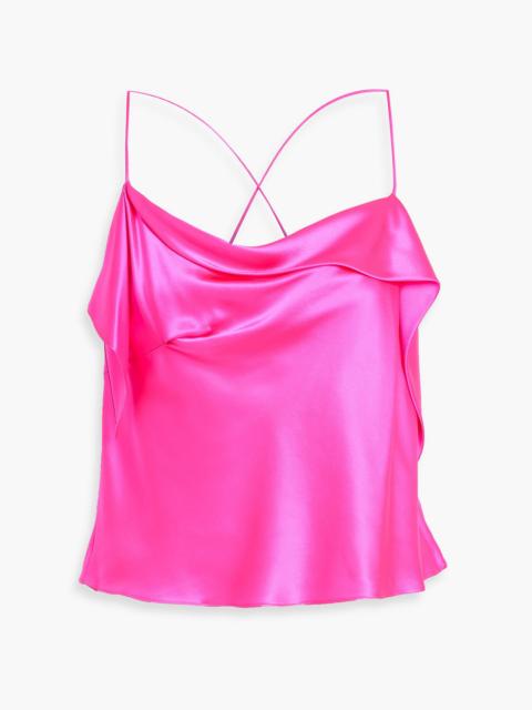 Other Designers Draped silk-satin camisole