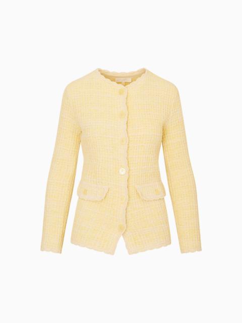 LoveShackFancy Gaililee Knit Tweed Cardigan