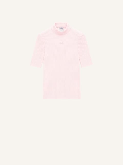 courrèges REEDITION KNIT TOP SHORT SLEEVES